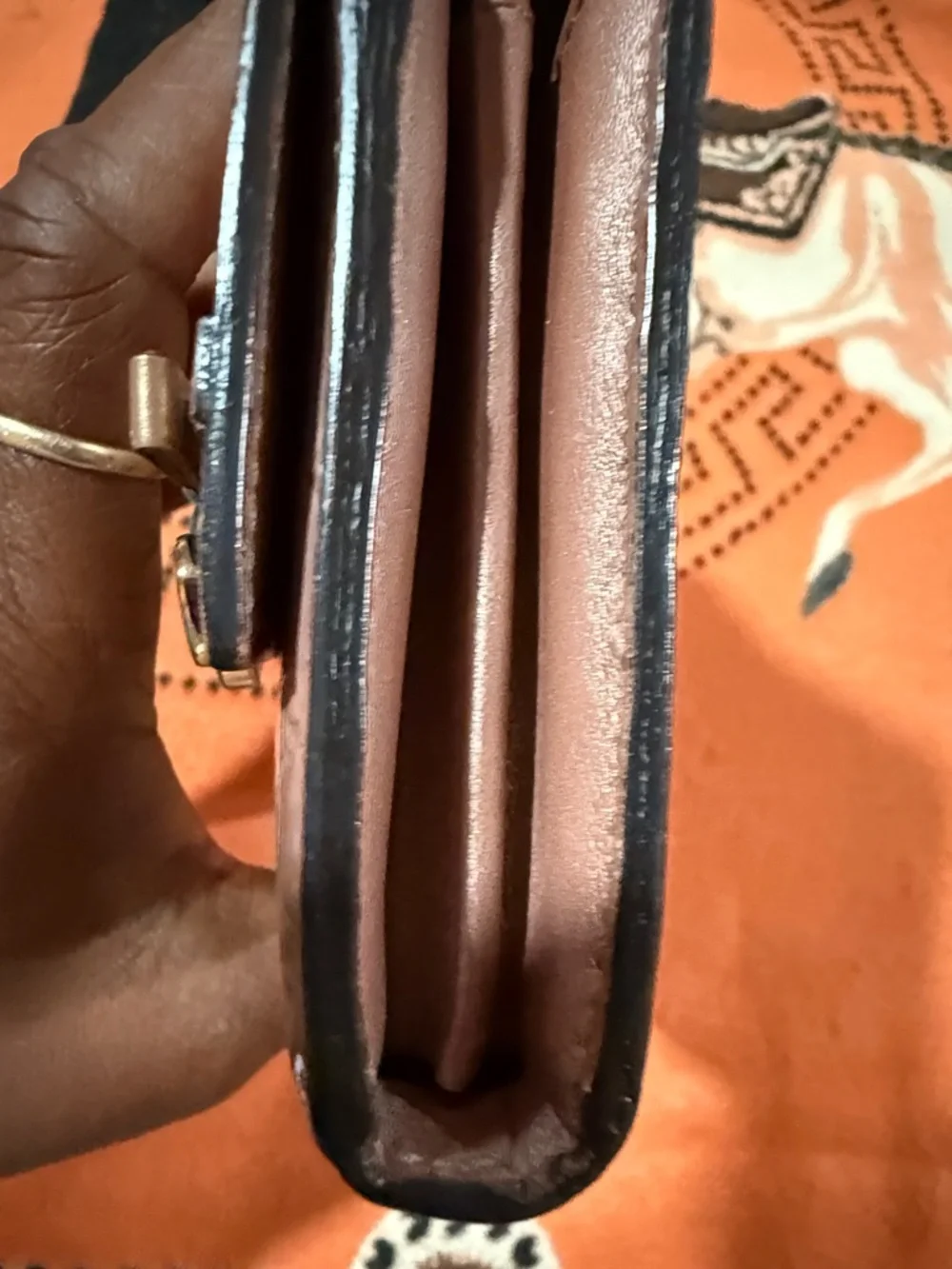 Gucci Embossed GG Continental Wallet in Dusty Rose Pink with Gold Accents - Picture 7 of 8